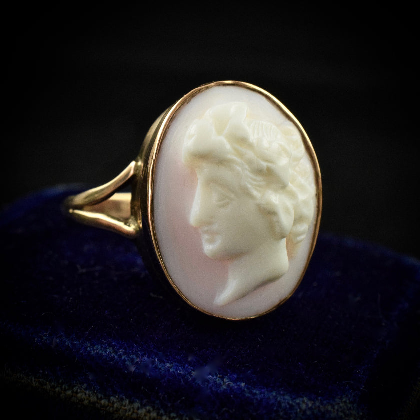 Antique Conch Shell Rose Gold 9ct Ring