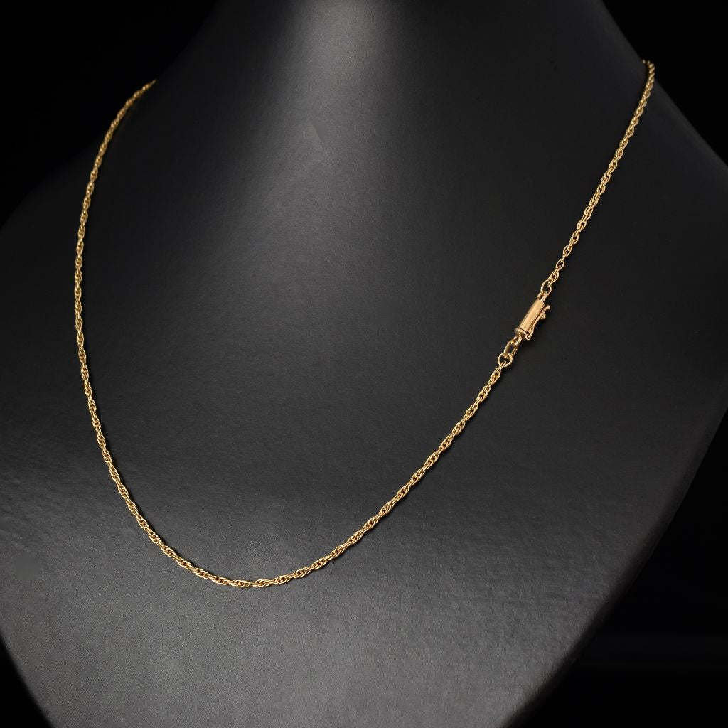 Vintage 18ct Yellow Gold Rope Chain 5.11 Grams